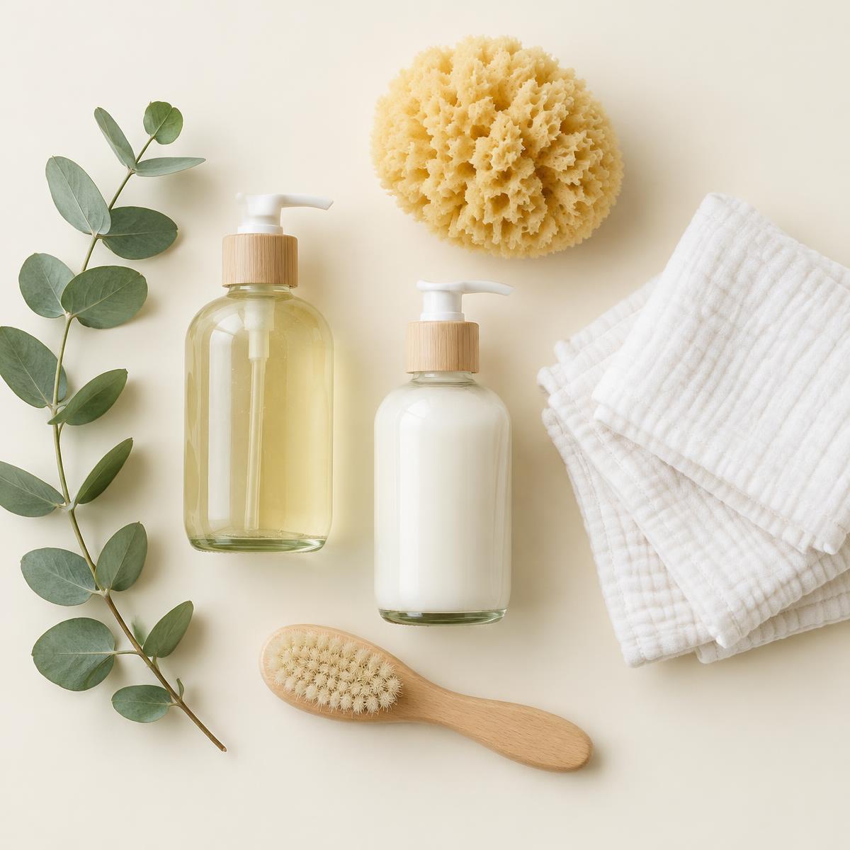 Gentle baby bath essentials